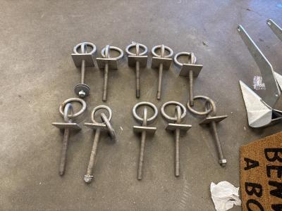 Aanlegring met plaat en schroefdraad, Watersport en Boten, Bootonderdelen, Gebruikt