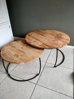 Mangohouten tafels, Ophalen, Gebruikt, Rond, Hout