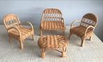 Vintage set rotan poppenhuis meubels, Verzamelen, Poppenhuizen en Toebehoren, Ophalen of Verzenden, Gebruikt, Poppenhuis