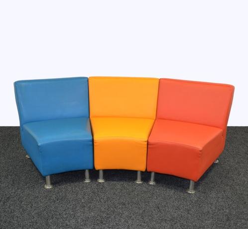 Ahrend Wachtkamerbank Set, Huis en Inrichting, Fauteuils, Gebruikt, Leer, Ophalen