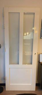 Mooie Binnendeur met Glas, Doe-het-zelf en Verbouw, Deuren en Horren, Gebruikt, 80 tot 100 cm, Binnendeur, Ophalen of Verzenden