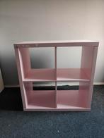 Ikea Kallax kast 4 vaks roze., Ophalen, Gebruikt, Minder dan 150 cm, Minder dan 100 cm
