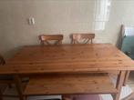 Eettafel + stoelen, Gebruikt, Vijf personen of meer, Rechthoekig, 50 tot 100 cm