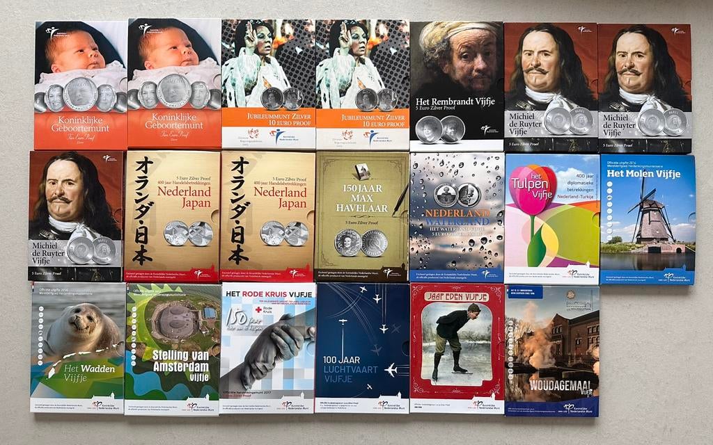 Gelegenheidsmunten 5 en 10 euro zilver Proof nederland, Postzegels en Munten, Ophalen of Verzenden, Koningin Beatrix, Euro's, Zilver