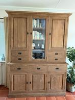 Te koop aangeboden: teak houten vitrinekast, Huis en Inrichting, Kasten | Vitrinekasten, Ophalen, Teakhout, 50 tot 100 cm, Zo goed als nieuw