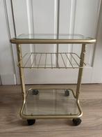 Trolley goud bijzet tafel, Ophalen, Gebruikt