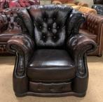 Prachtige Chesterfield Fauteuil Bruin., Ophalen of Verzenden, Gebruikt, 75 tot 100 cm
