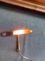 Vintage schilderijlampje, bureaulampje van messing., Ophalen of Verzenden, Gebruikt, Metaal, Vintage, jaren '70