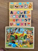 3 leuke houten puzzels, Ophalen, Minder dan 10 stukjes, Zo goed als nieuw, 6 maanden tot 2 jaar