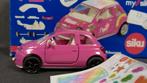 Fiat 500 prinses Pink 1:55 Siku Pol, Hobby en Vrije tijd, Modelauto's | Overige schalen, Ophalen of Verzenden, Zo goed als nieuw