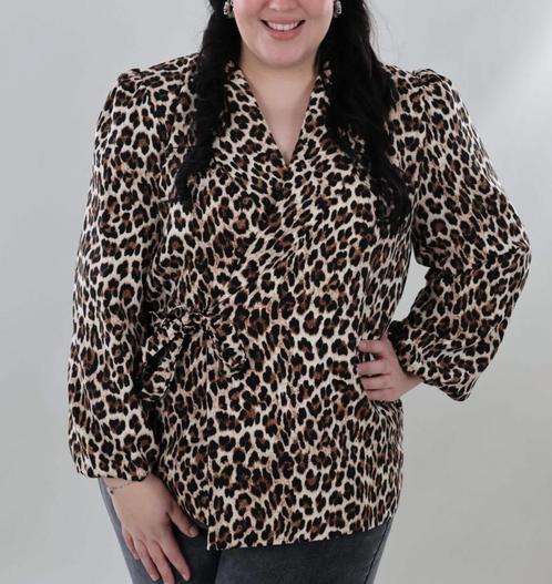 Toffe blazer met panterprint, gekocht bij Curved Angels, Kleding | Dames, Grote Maten, Nieuw, Jasje of Colbert, Bruin, Ophalen of Verzenden