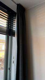 Blauw grijze gordijnen 240x150cm met verstelbare haken, 100 tot 150 cm, Ophalen of Verzenden, Zo goed als nieuw, 200 cm of meer