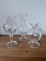 Glazen kroonvaasjes bloemenvaasjes van des Pots, Huis en Inrichting, Woonaccessoires | Vazen, Ophalen of Verzenden, Glas, Minder dan 50 cm