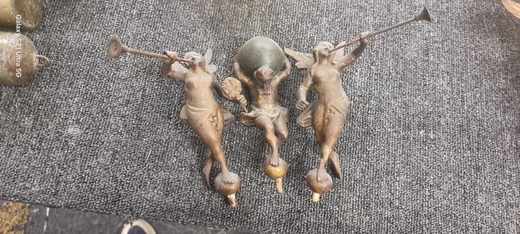 Friese staartklok  kantoortje poppenset hout  antiek, Ophalen of Verzenden