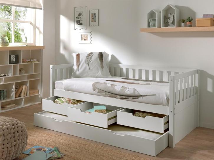 Fritz kajuitbed (met lades) - 90x200 - Wit, Kinderen en Baby's, Kinderkamer | Bedden