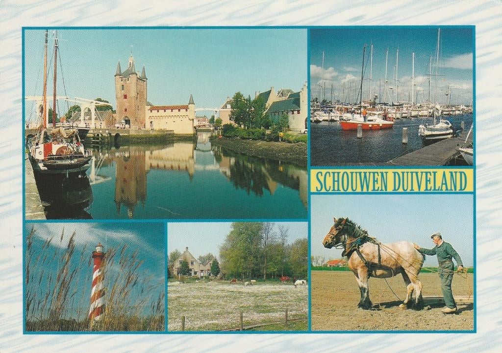 SCHOUWEN DUIVELAND Zierikzee Haamstede Haven Paard, Verzenden, 1980 tot heden, Gelopen, Zeeland