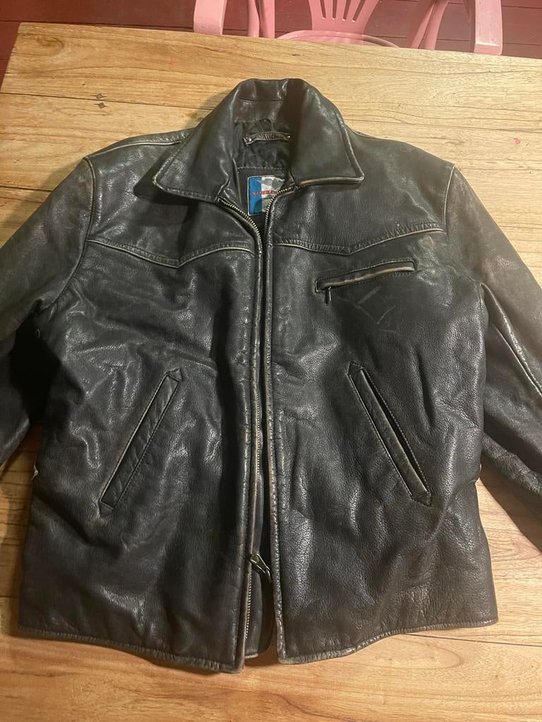 Vintage Speedware Leren Motorjas (Defecte Rits), Ophalen of Verzenden, Tweedehands, Heren, Jas | leer