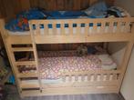 Mooi hout stapelbed voor 3 personen, Ophalen, 90 cm, 160 tot 180 cm, Tweepersoons