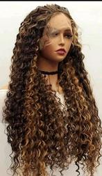 Nieuw! bruin met highlights lace-wig  nog 1 over!!., Sieraden, Tassen en Uiterlijk, Uiterlijk | Haarverzorging, Ophalen of Verzenden
