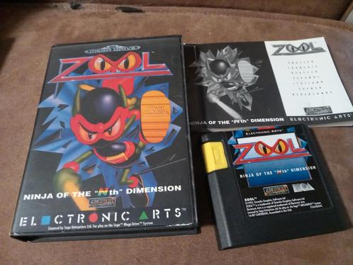 Zool - sega megadrive - compleet, Spelcomputers en Games, Games | Sega, Gebruikt, Mega Drive, Avontuur en Actie, 1 speler, Vanaf 3 jaar