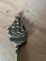 Koperen schoenlepel met schip., Ophalen of Verzenden