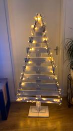 Witte houten kerstboom - 160 cm, Ophalen, Met plank(en), 50 tot 100 cm, Zo goed als nieuw
