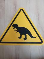 Dinosaurus waarschuwingsbord, Kinderen en Baby's, Kinderkamer | Inrichting en Decoratie, Ophalen of Verzenden, Zo goed als nieuw