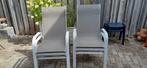 4 aluminium tuinstoelen, Tuin en Terras, Tuinstoelen, Ophalen, Gebruikt, Aluminium, Stapelbaar
