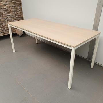 Vepa kantinetafel - 75x180x80 cm | eiken whitewash houten bl beschikbaar voor biedingen