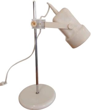 Vintage bureaulamp, tafellamp (wit/crème) beschikbaar voor biedingen