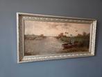 Brocant schilderij Cornelis Waterman Water landschap, Ophalen of Verzenden