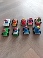 9 Fisher Price auto's met poppetjes, in prima staat, Ophalen of Verzenden, Zo goed als nieuw, Auto of Voertuig