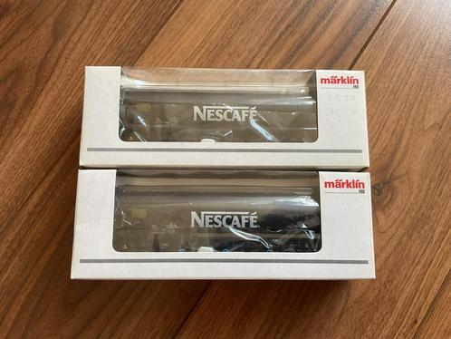 🚂 Marklin 2 stuks 46325 Graanwagens Nescafé van de SNCF, Hobby en Vrije tijd, Modeltreinen | H0, Zo goed als nieuw, Wagon, Wisselstroom