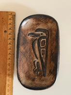 Vintage Gene Barker Tsimsian Raven schaaltje handmade Canada, Ophalen of Verzenden