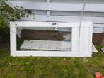 Gratis Hardhouten deur met enkel glas 207cm X 88cm, Ophalen, Gebruikt, 80 tot 100 cm, 200 tot 215 cm