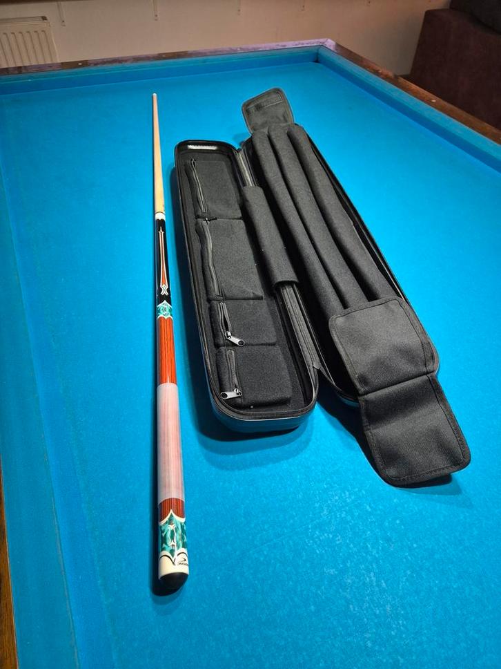 Biljartkeu + Hardcase Keukoffer - Zo goed als nieuw!, Sport en Fitness, Biljarten en Poolen, Zo goed als nieuw, Keu of Ballen