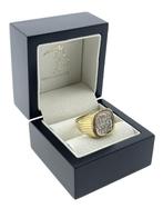Massief Gouden Heren Ring 0.75 ct Briljant Geslepen Diamant, Goud, Goud, 20 of groter, Met edelsteen