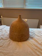 Grote rieten lamp, Huis en Inrichting, Lampen | Lampenkappen, Ophalen, Zo goed als nieuw, Rond, 50 cm of meer