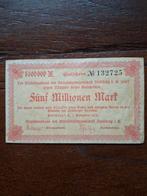 5 Millionen Mark biljet - Stollberg I.E. 1923, Ophalen of Verzenden, Duitsland