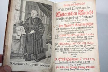 Twee Duitstalige werken over de Reformatie (1718, portret) beschikbaar voor biedingen