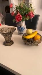 Art Deco vaas en fruitschaal, Ophalen of Verzenden, Zo goed als nieuw, Rond, Glas