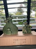 Familie Kikker Beeldjes set, Tuin en Terras, Ophalen of Verzenden, Nieuw, Kunststof, Dierenbeeld