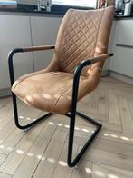 3 Eetkamerstoelen met leuning, Huis en Inrichting, Stoelen, Ophalen, Gebruikt, Metaal, Drie