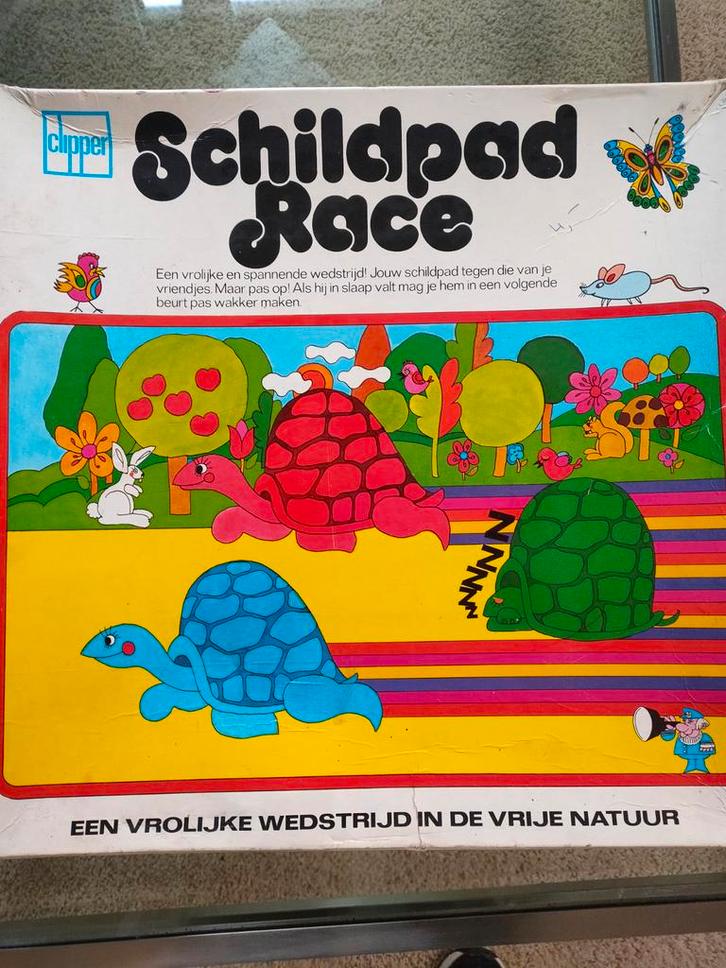 Spel schildpadrace van Clipper jaren 70, Verzamelen, Speelgoed, Zo goed als nieuw, Ophalen of Verzenden