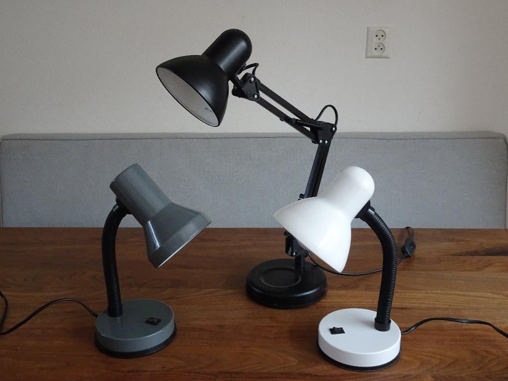 Leuke bureaulampen / lampen, Huis en Inrichting, Lampen | Tafellampen, Ophalen of Verzenden, Zo goed als nieuw, Metaal, Minder dan 50 cm