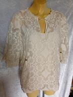 Mooi creme/wit kanten shirt maat L, Maat 38/40 (M), Wit, Ophalen of Verzenden, Zo goed als nieuw