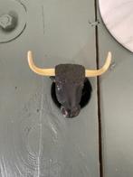 Vintage wijnstop / wijndop spanje. Kop van zwarte stier., Ophalen