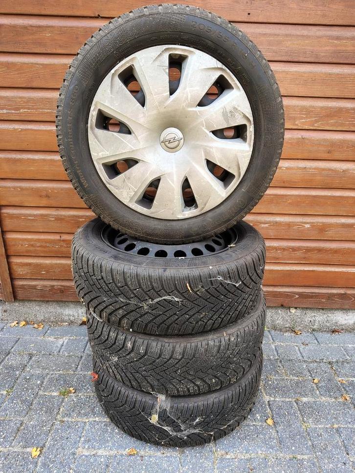 Winterbanden set 205/55 R16 Opel, Auto-onderdelen, Banden en Velgen, Banden en Velgen, Winterbanden, 16 inch, 205 mm, Personenwagen