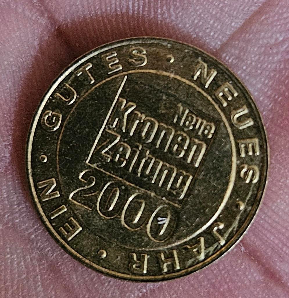 New Year Lucky Token" uit het jaar 2000., Verzenden, 2 euro