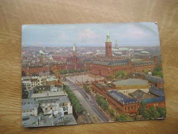 Gelopen fotokaart jaren 60, view over Copenhagen beschikbaar voor biedingen
